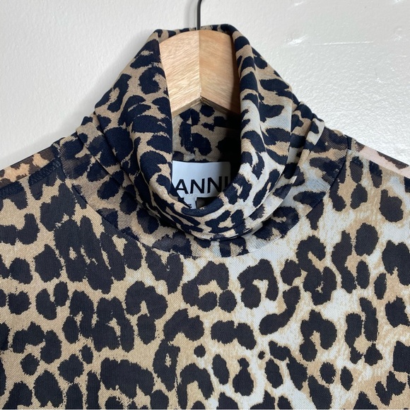 GANNI leopard-print long-sleeve top - Picture 11 of 16